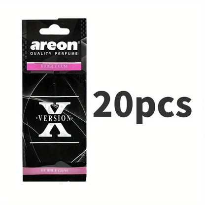 3-60Pcs X Version Car Air Refresher Car Suspension Decoration Home Bathroom Refresher Natural Perfume Car Interior Hanging Paper