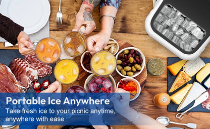 Loefme Electric Ice Maker Professional Ice Cube Maker Portable Automatic Cleaning Bullet Round Ice Block Making Machine Home Bar