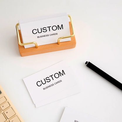 200/500/1000pcs Customizable Cards, Personalized Business Cards with Acrylic Storage Box, Matte Film Thank You Invitations