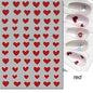 3d Nail Art Stickers Red Black White Love Hearts Stars Clouds French Full Tips Adhesive Nail Decals Slider For Manicure