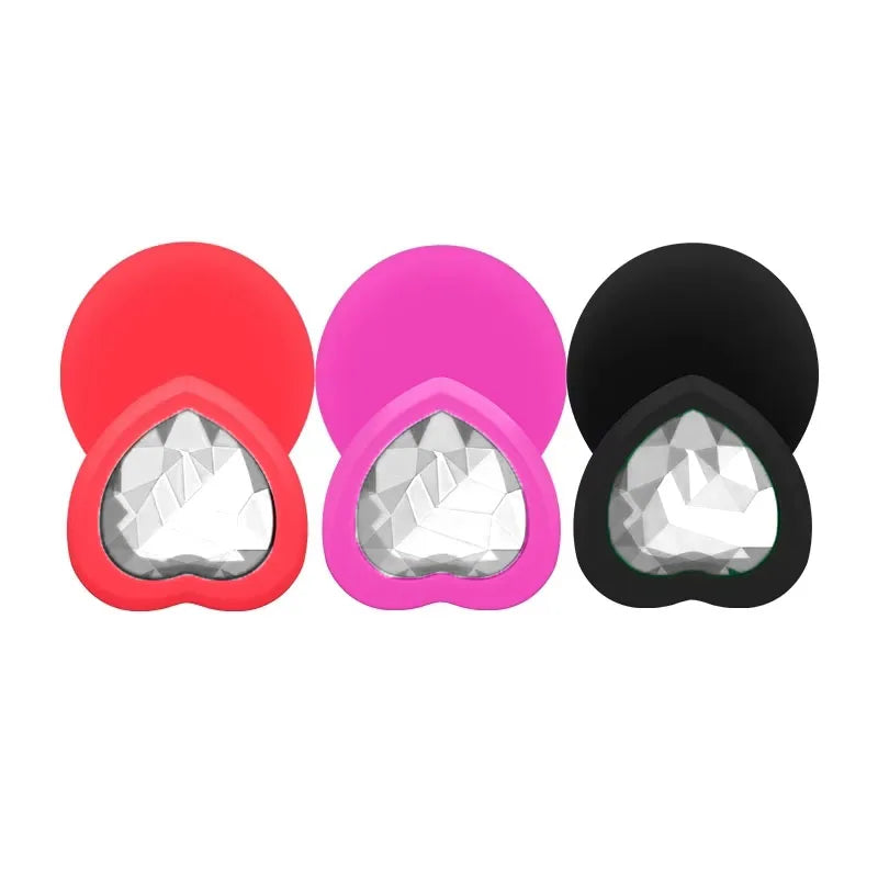 3Pcs Set Butt Anal Plug With Crystal Sex Toys for Women Men Soft Silicone Erotic Massager Stimulator Dildo Adult Product Plug