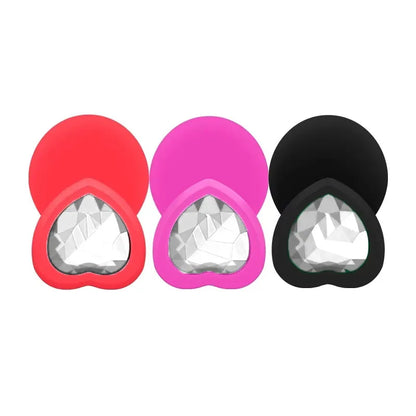 3Pcs Set Butt Anal Plug With Crystal Sex Toys for Women Men Soft Silicone Erotic Massager Stimulator Dildo Adult Product Plug