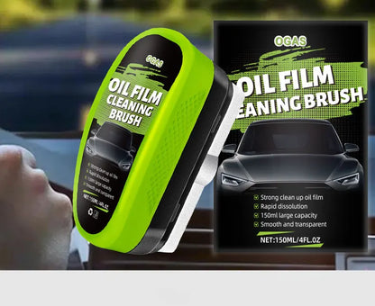 OGAS Automotive Car Glass Oil Film Cleaning Brush,150ml Glass Oil Film Remover for Car Window,Windshield Brush For Car Care