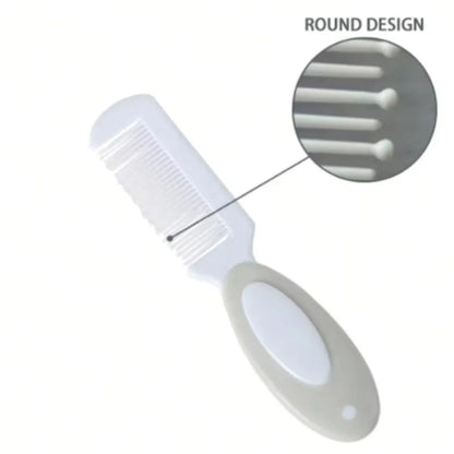 6/7-piece Baby Daily Care Set - Baby Nasal Irrigator, Small Scissors, Soft Hairbrush, Nail File, Small Toothbrush, Nail Clipper
