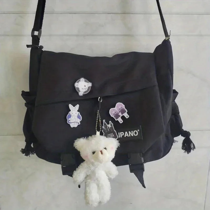 Men's Nylon Crossbody Bag Large Capacity Casual Messenger Bag Student School Bag Travel Business Shoulder Bag