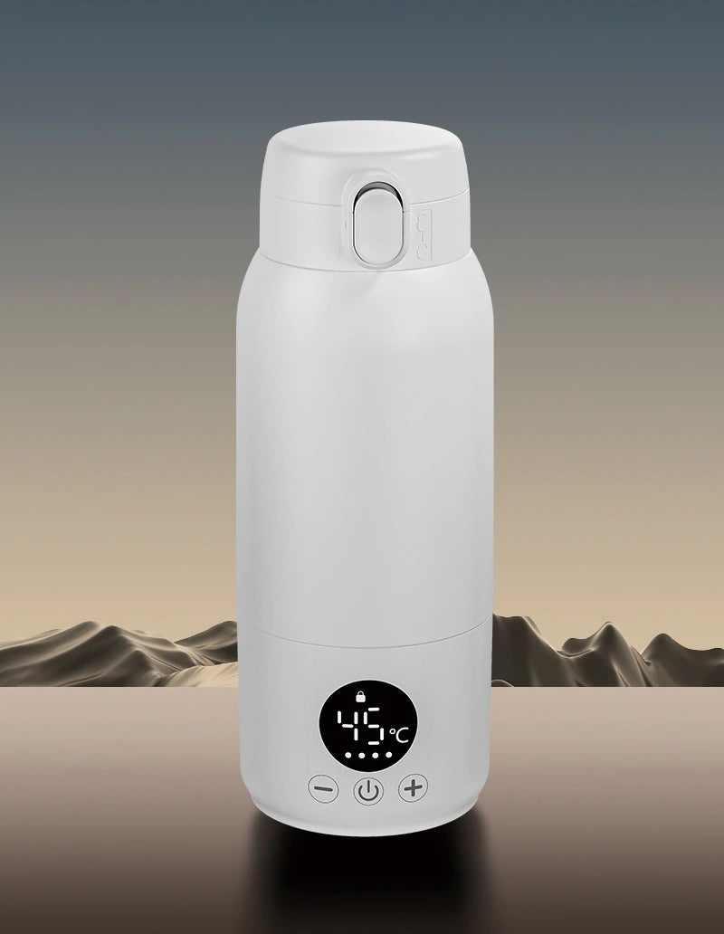 Portable Baby Milk Bottles Warmer 500ML Hot Water Bottle Heated for Newborn Travel 316L Stainless Steel Kids Thermos & Heater