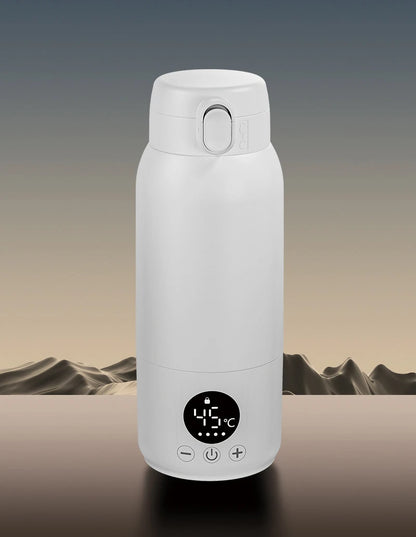 Portable Baby Milk Bottles Warmer 500ML Hot Water Bottle Heated for Newborn Travel 316L Stainless Steel Kids Thermos & Heater