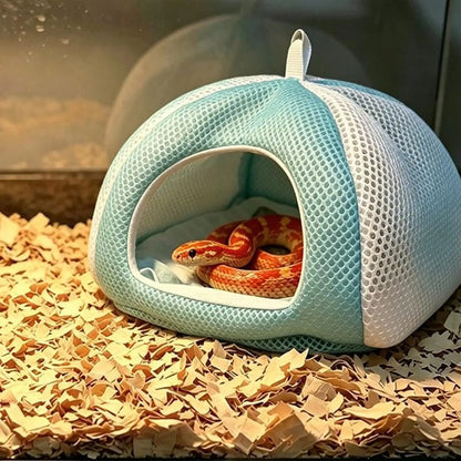 Corn snakeHouse Breathable Mesh Hanging tent style cave reptile dodging cave Easy to clean for Small reptile  ﻿