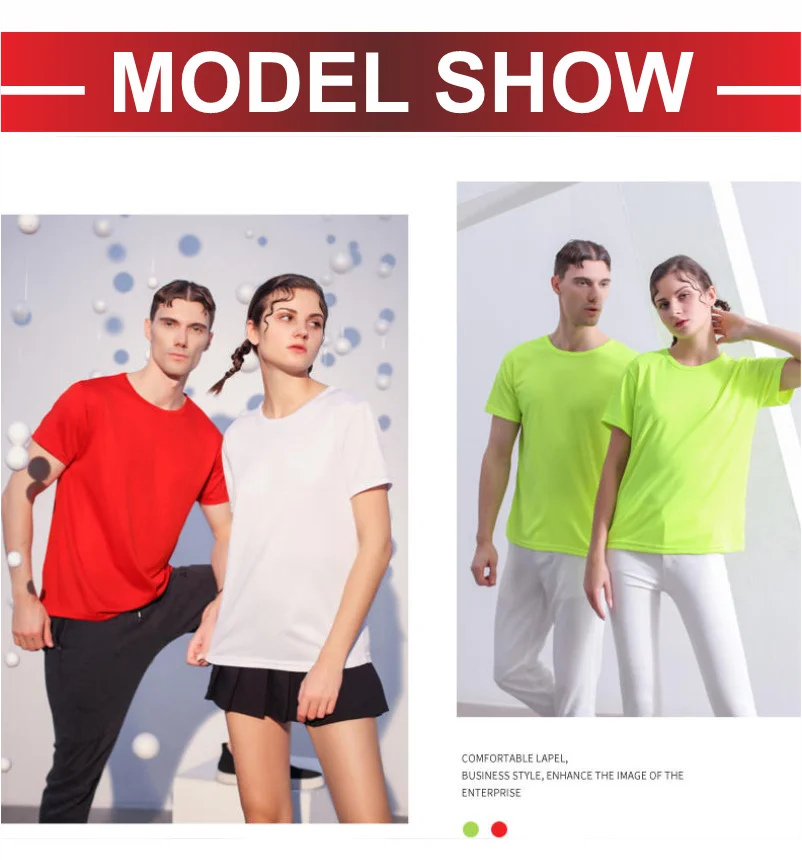 Summer Quick-drying T-shirt Custom Logo Breathable Sports Top Embroidery Personalized Logo Team Activity T-shirt Print Pattern