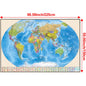 Russian Map-World Map-Political Distribution-with Flag,Art Prints Posters Travel Supplies,for Classroom,Home Decor
