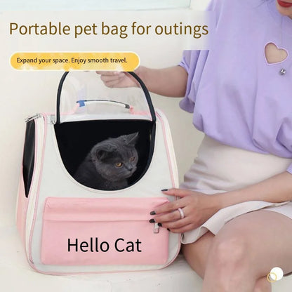 Backpack for Cats and Dogs, Portable Pet Bag for Outdoor Use, Large Capacity Space Cabin, Carrying Cat and Dog Box, Outdoor Bag