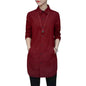 Women Shirt Solid Color Long Sleeve Single Breasted Turndown Collar Loose Streetwear Spring Summer OL Basic Shirt Blouse