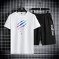 Trendy Suits for Men Men's Summer Shorts Set Gym Outfit Student Short Sleeve Tee 2 Piece Set Tracksuits Men Casual Men Clothing