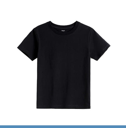 2-16 Years Summer Kids Boys Girls T-shirts Solid Cotton Breathable Teenager Short Tops Children's Tees Casual Shirt Baby Clothes