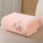 Baby Bath Towel Infant Swaddle Blanket Wrap Kids Cute Animal Embroidered Fleece Blanket Children's Soft Bathrobe Kids Blanket