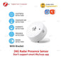 Zigbee 24G MMWave Human Presence Sensor Microwave Radar Occupancy Motion Detector Smart Home Works with Zigbee2MQTT TUYA APP