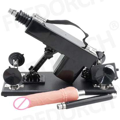 FREDORCH Sex Machines More Attachment Masturbating Pumping Sex Gun Adjustable with Dildo Couples Sex Toy Love Machine for Couple