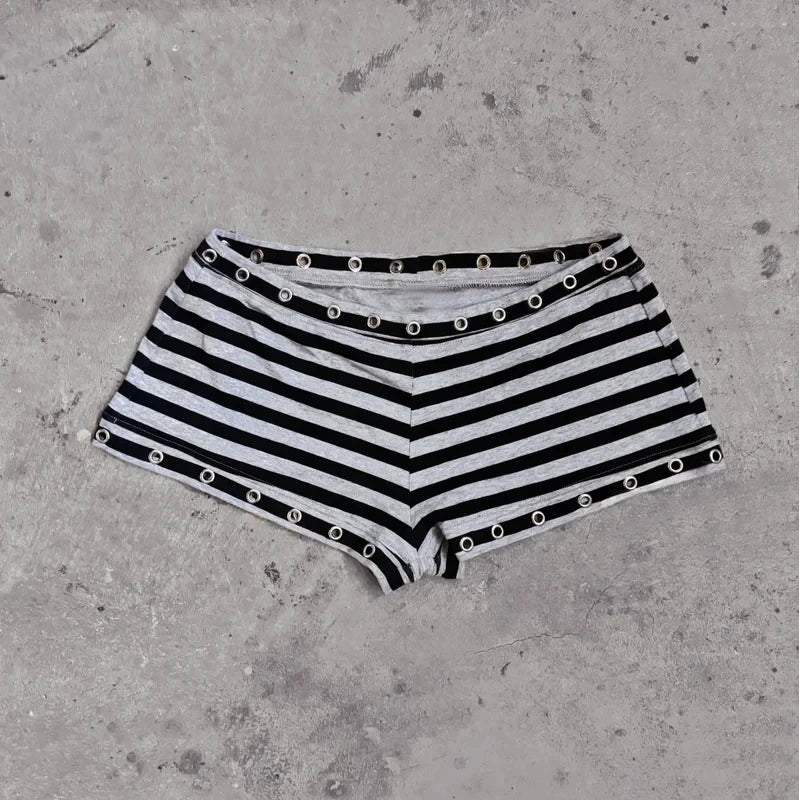 Emo Girls Summer Mini Cute Striped Women's Skirt Streetwear Hip-Hop All-match Fashion Vintage Y2K Hot Girls Slim Women's  Skirt