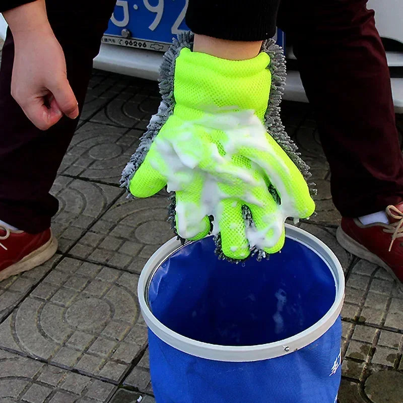 1/2Pcs Ultra-Luxury Microfiber Car Wash Gloves Car Cleaning Tool Home Use Multi-function Cleaning Brush Detailing Washing Gloves