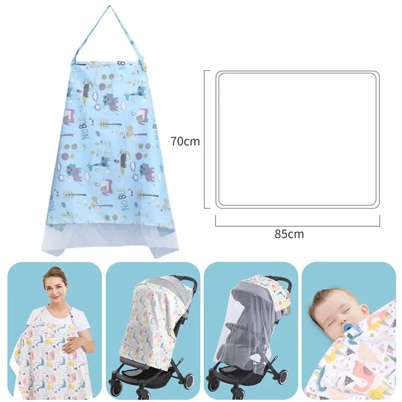 Multifunction Baby Breastfeeding Nursing Covers Towel Blanket Adjustable Privacy Apron Outdoors Cloth Mosquito Net  Stroller