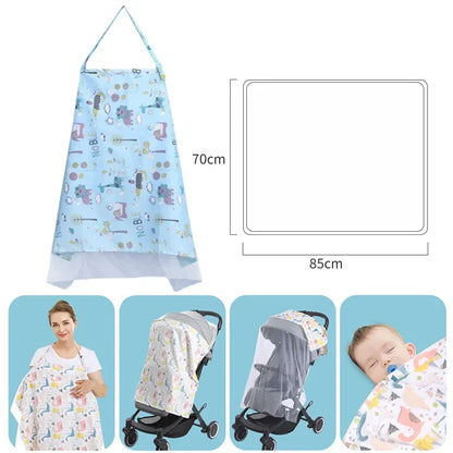 Multifunction Baby Breastfeeding Nursing Covers Towel Blanket Adjustable Privacy Apron Outdoors Cloth Mosquito Net  Stroller