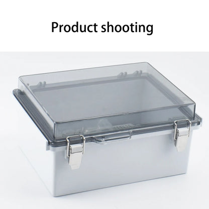IP67 Waterproof Gray/Transparent Cover Enclosure Juction Box ABS Plastic Outdoor Electronic Instrument Hinge Case