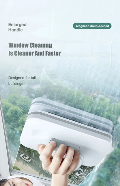 NEW Magnetic Window Cleaner Brush Double-Side Automatic Water Discharge Wiper Glass Window Brush Cleaning Household Tools