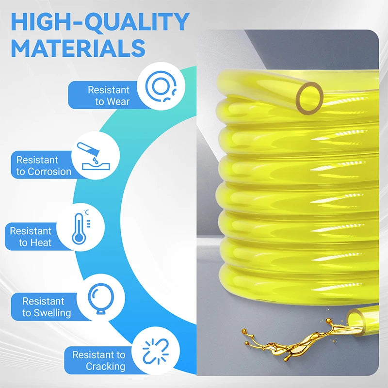 2/5/10m Fuel Gas Hose ID 2mm 2.5mm 3mm 4mm 5mm 6mm 7mm TPU Petrol Pipe for Motorcycle Car Oil Resistant Fuel Pipes