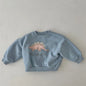 Winter Baby Girls Boys Fleece Velvet Warm Long Sleeve Tops Spring Kids Sweatershirt Dinosaur Print Hoodies