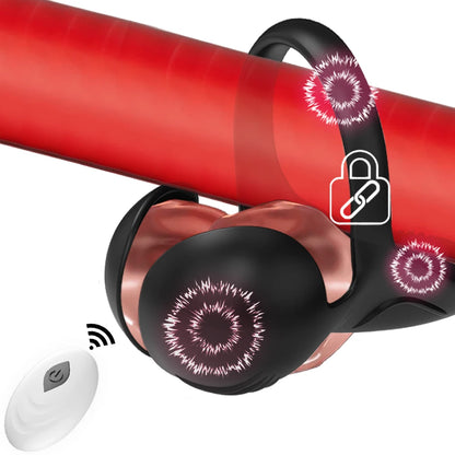Penis Cock Ring Male Vibrator Perineal  Stimulator 10 Vibrating  Ejaculation Delay 360° Wrapping Testicle Adult Sexy Toy