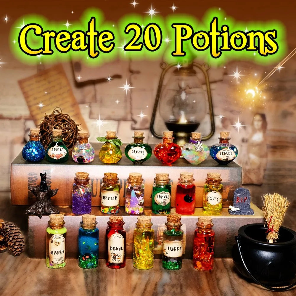 DIY Fairy Magical Potions Kit for Kids Potion Making Set Fairy Potion Bottles Craft Toy Science Set Magic Kits