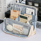 Washable Pencil Case Organizer, Large Capacity Multi Compartment Mesh Pocket Storage Bag for School Office Travel, Unisex Gift