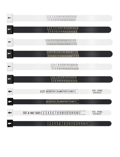 UK/US/EU/HK/JP Ring Sizer Finger Circumference Size Measurement Belt Measuring Reusable Finger Size Gauge Jewelry Sizing Tool