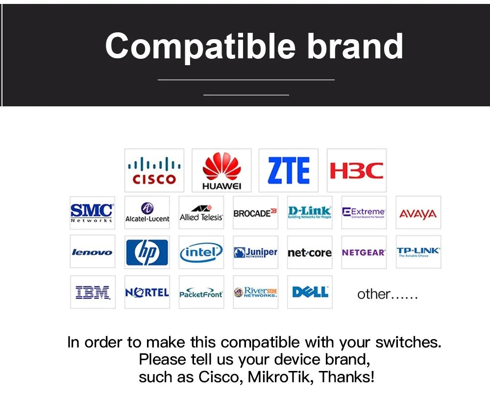 10G SFP+Duplex LC Optical Fiber Module Single 5km 1310nm with INTEL/Cisco/Mikrotik/Huawei/Extreme Switch Full Compatible