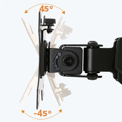 Single Monitor Mount Bracket for 14″–32″ Screens, Height Adjustable Monitor Arm with C-Clamp, Home Office Monitor Stand