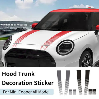 Car Engine Hood Vinyl Trunk Decal Stickers For Mini Cooper F56 F60 F55 F54 R56 R60 F65 F66 U25 J01 Countryman Car Accessories