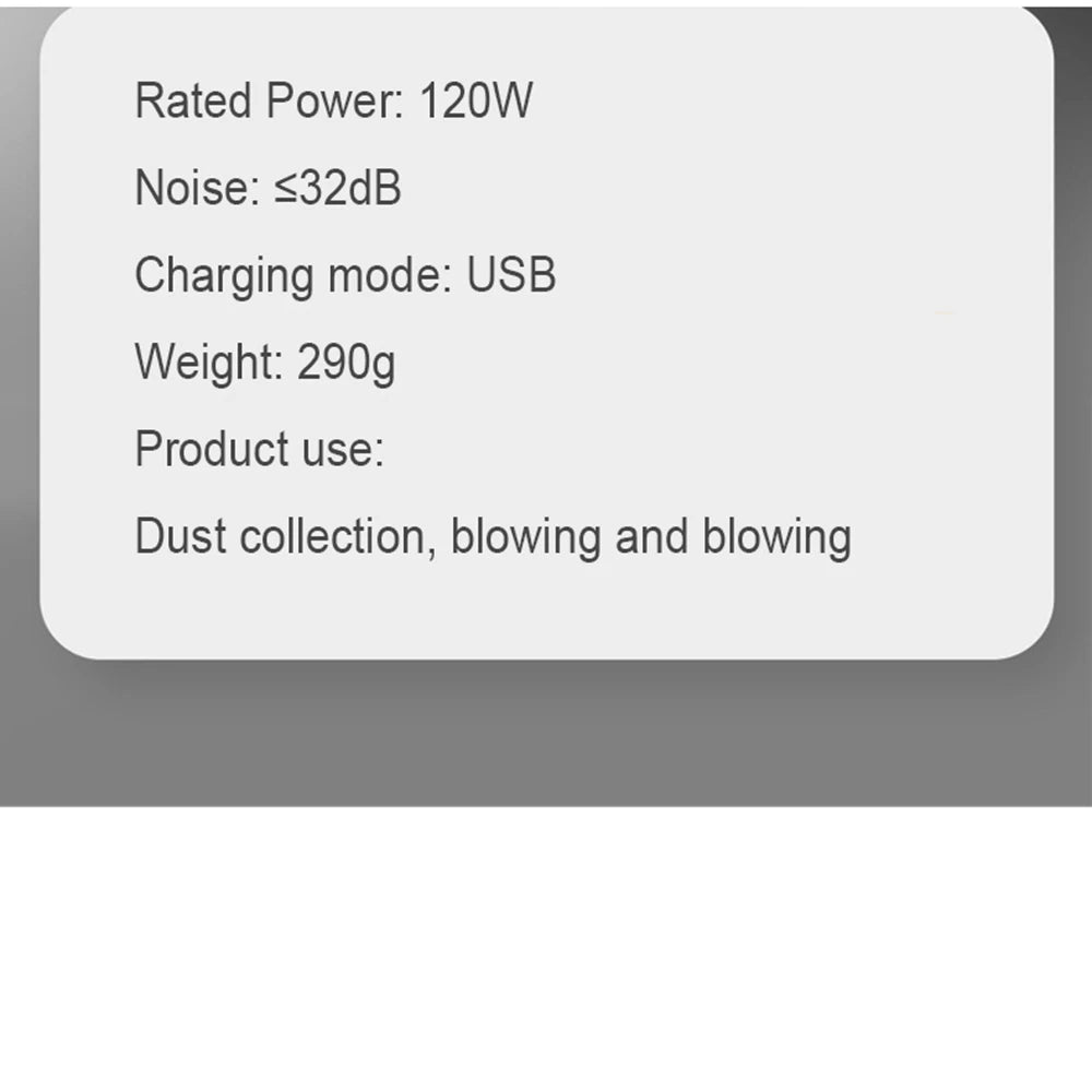 Car Wireless Vacuum Cleaner Portable Handheld120W Blowable Cordless Home Appliance Vacuum Home & Car Dual Use Mini VacuumCleaner