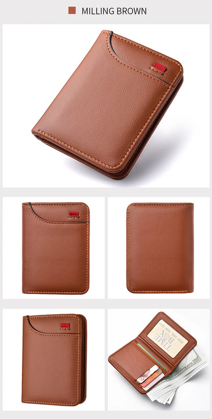 Men's Wallet Vertical Multi Card Small Wallet Driver's License Youth Mini Student Change Bag Card Bag