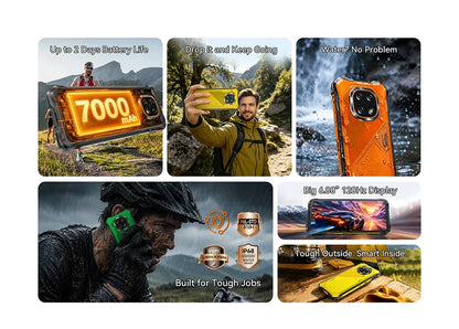 Cubot KingKong ES 5 Rugged Smartphone Android 16 Up to  12GB RAM(6+6GB) 128GB ROM / 24GB RAM(12+12GB) 256GB ROM 6.88-Inch 120Hz Screen 7000mAh Battery NFC Face Recognition Fingerprint Recognition IP69K 64MP+16MP SCT620