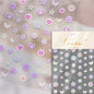 1 piece  5D silver nail stickers metal mini star nail art stickers high quality exquisite decals self-adhesive nail art stickers