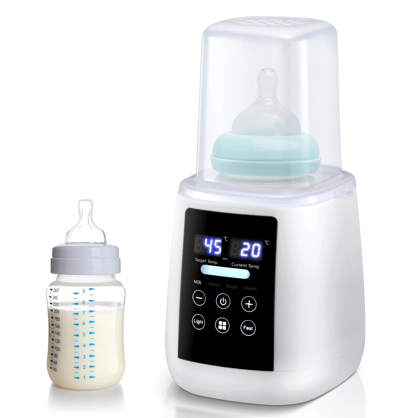 6in1 Fast Electric Baby Bottle Warmer Heater Sterilizer For Breast Milk Digital Timer Temperature Control Automatic Shutoff 220V