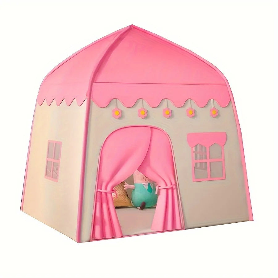 Large Pink Flower Princess Play Tent for Kids Perfect for Role-Playing and Dress-Up, Play Tent Playhouse Decor Durable Play Tent