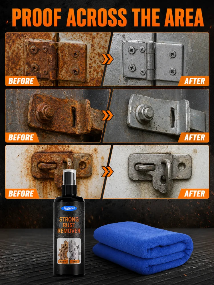 Rust Remover Spray Anti Rust Lubricant for Car Wheels Restore Metal Car Detailing
