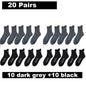 10/20Pairs High Quality Men's Socks Casual Breathable Cotton Man Run Sports Socks Spring Autumn Male Sox Gifts Plus Size 38-45