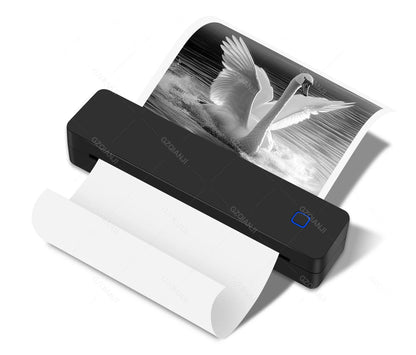 Mini Portable A4 Thermal Printer Bluetooth-compatible Photo PDF Printing Machine Folded Rolls Paper for Office Home Travel