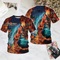 Classic Rock Helloween T-shirts Male 3D Print Men Women Hip Hop Trend Short Sleeve TShirt Street Loose Parent-child Short Sleev