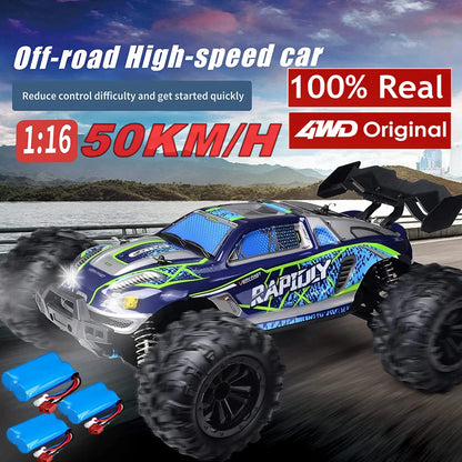 4WD 1:16 80KM/H Super Brushless 50KM/H Brushed RC Car 4x4 Off Road Remote Control High Speed Drift Racing Truck Buggy Toy Gift