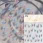 1pcs 5D Japanese Black Butterfly Nail Art Stickers Glitter Shiny Kawaii Self Adhesive Manicure Decorations Tool Decals Accessory