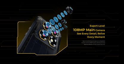 OUKITEL Rugged Phone WP60 5G 24GB(8+16) 256GB / 36GB(12+24) 512GB 7.2” HD+ 120Hz Smartphone 10000mAh 108MP Android 15 NFC