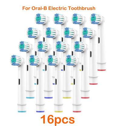 For Oral-B Dupont Bristle Electric Toothbrush Heads Whiten Teeth Daily Clean Soft Care Teeth Function D100 D25 D30 4/8/16pcs